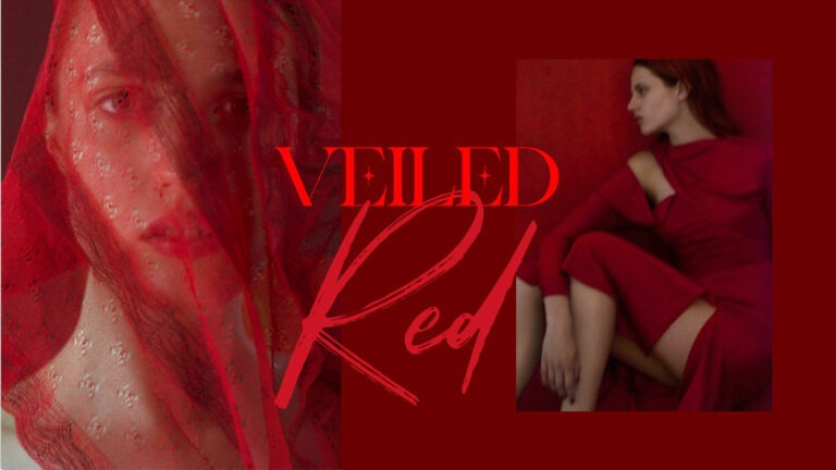 Monochromatic Vamp Makeup Veiled Red